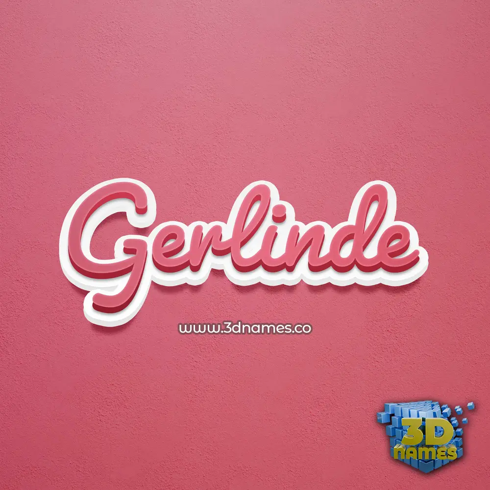 gerlinde in Red Scribble style - 3D name wallpaper