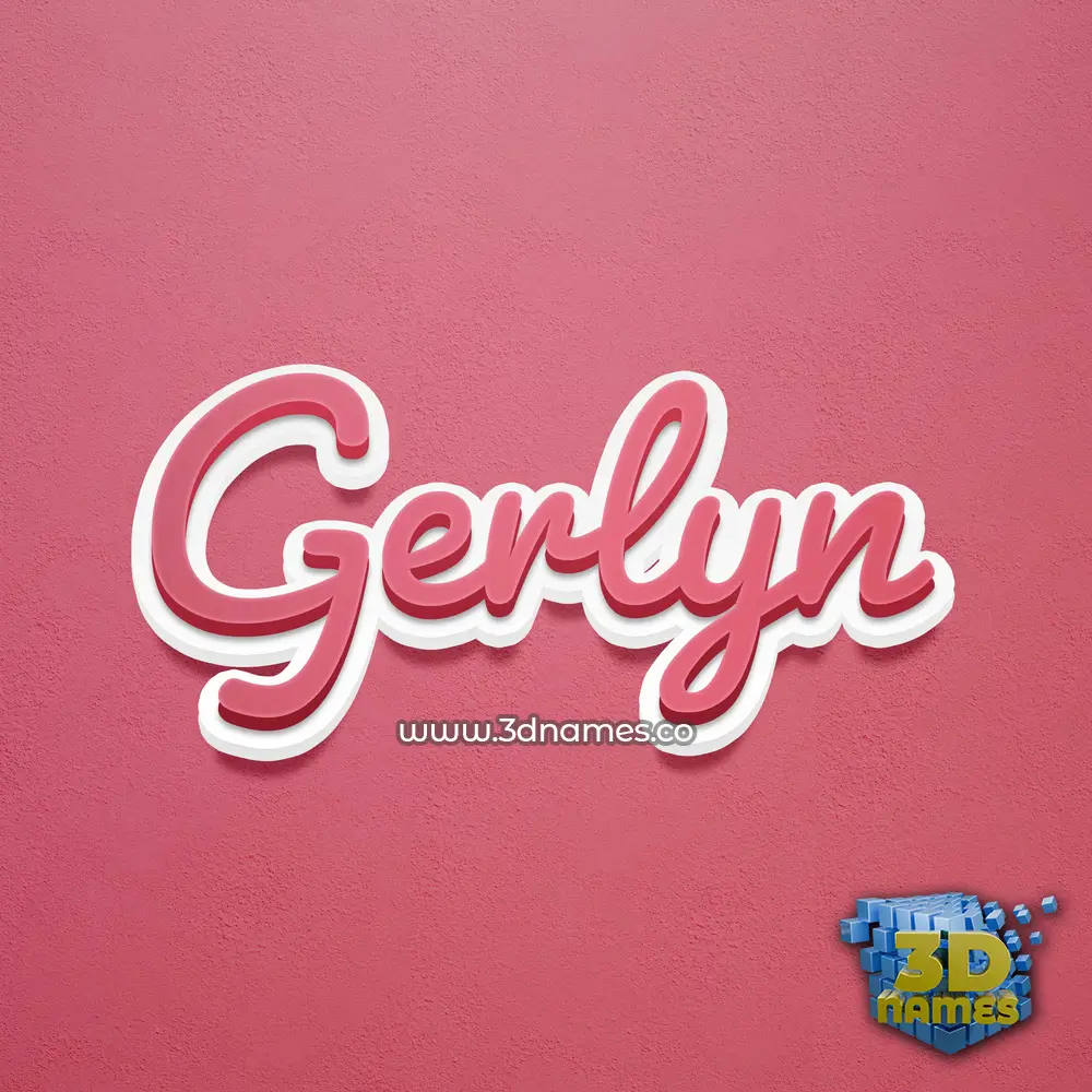 gerlyn in Red Scribble style - 3D name wallpaper