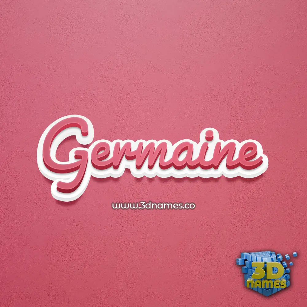 germaine in Red Scribble style - 3D name wallpaper