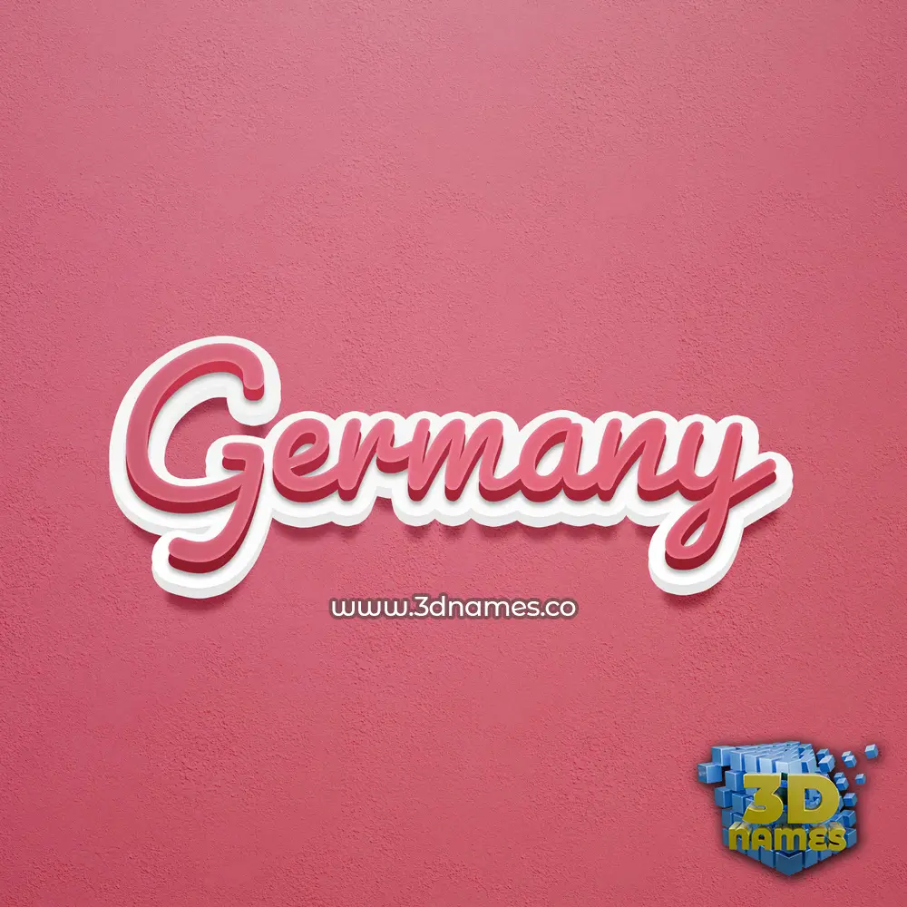 germany in Red Scribble style - 3D name wallpaper