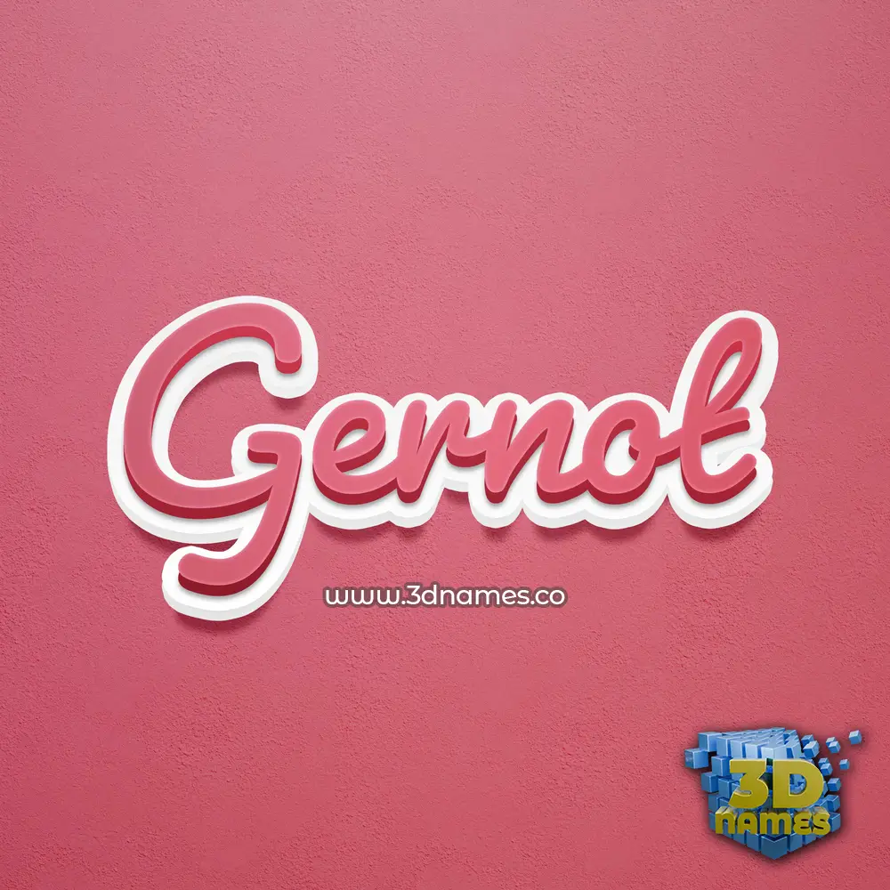 gernot in Red Scribble style - 3D name wallpaper