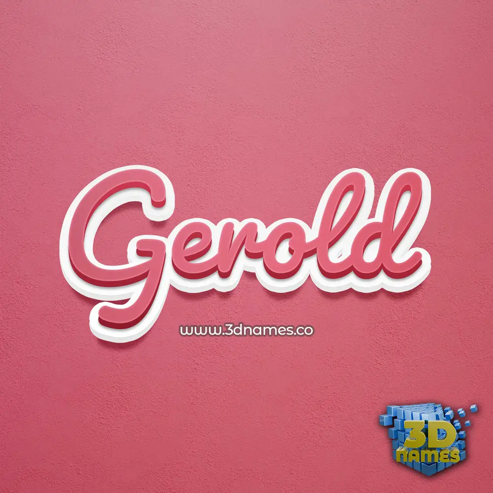 gerold in Red Scribble style - 3D name wallpaper