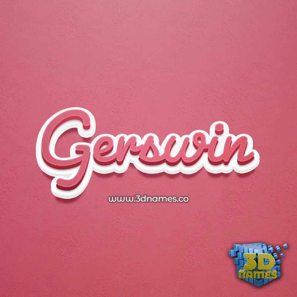 gerswin in Red Scribble style - 3D name wallpaper