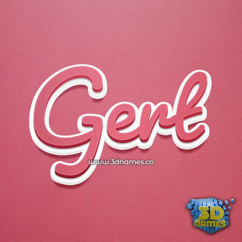 gert in Red Scribble style - 3D name wallpaper