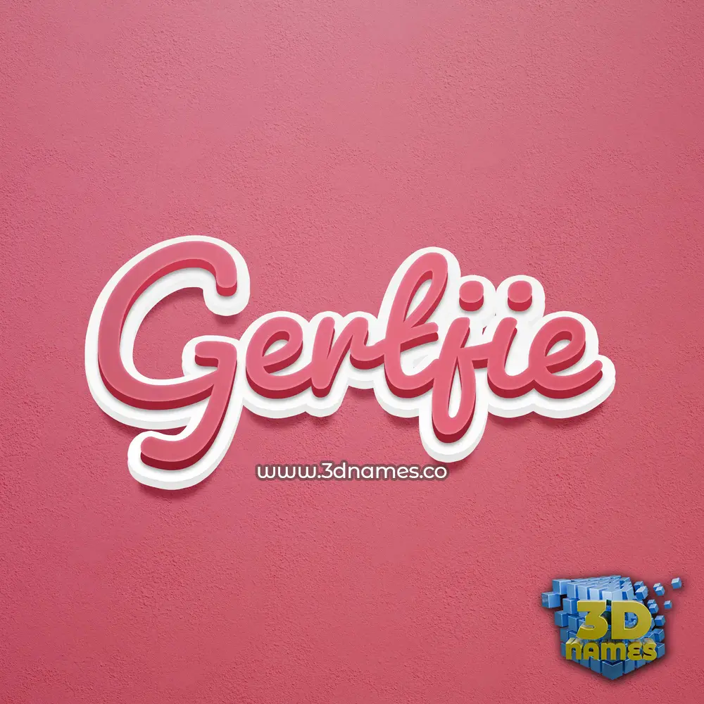 gertjie in Red Scribble style - 3D name wallpaper