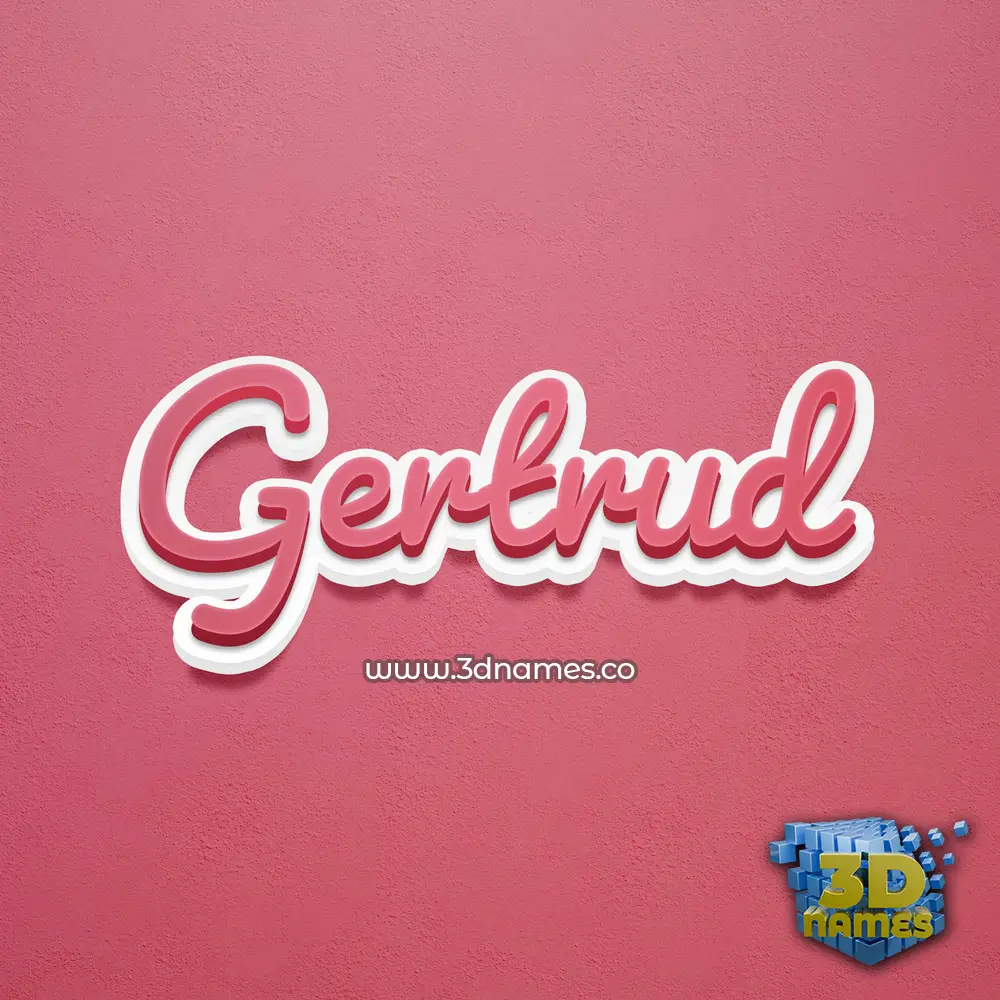 gertrud in Red Scribble style - 3D name wallpaper
