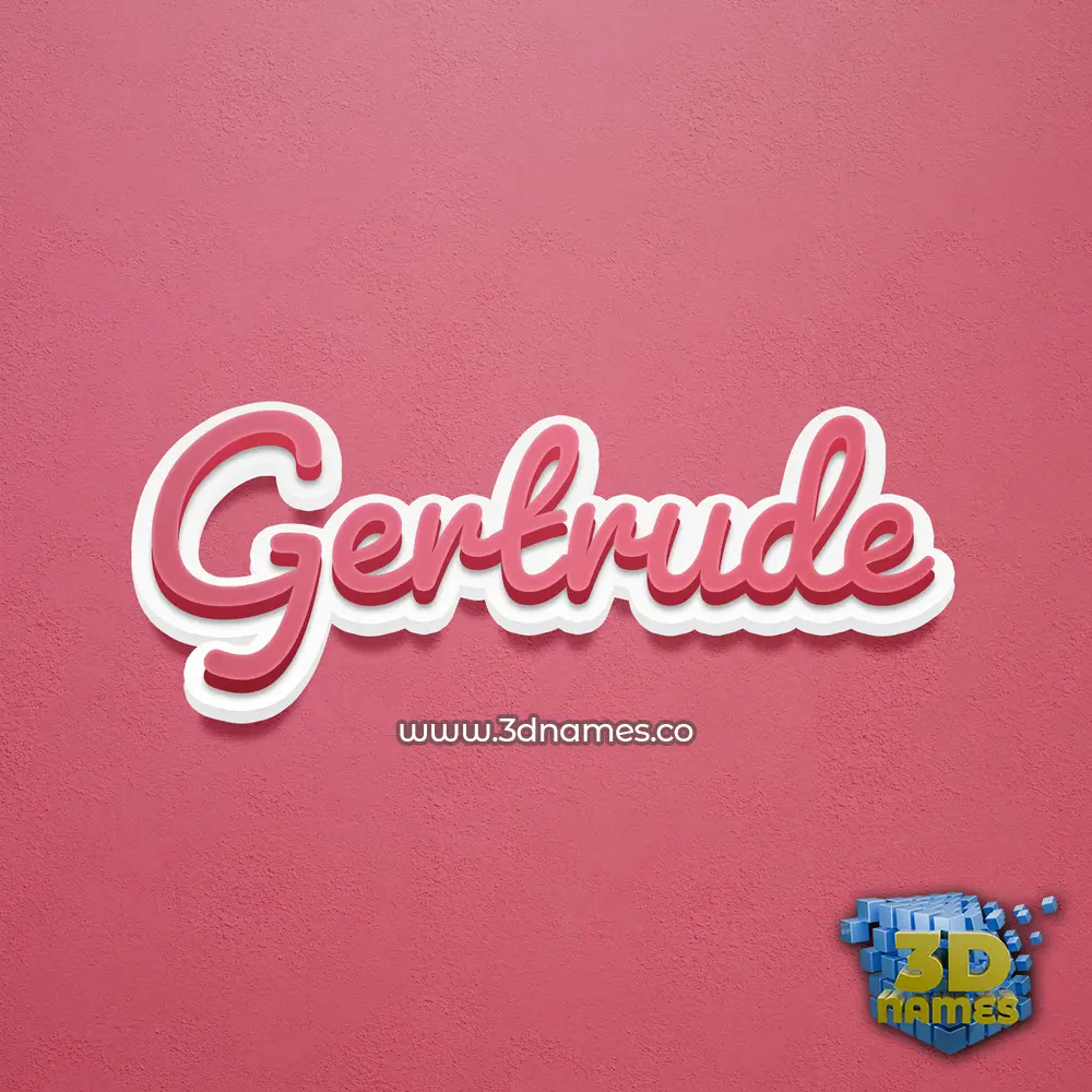 gertrude in Red Scribble style - 3D name wallpaper