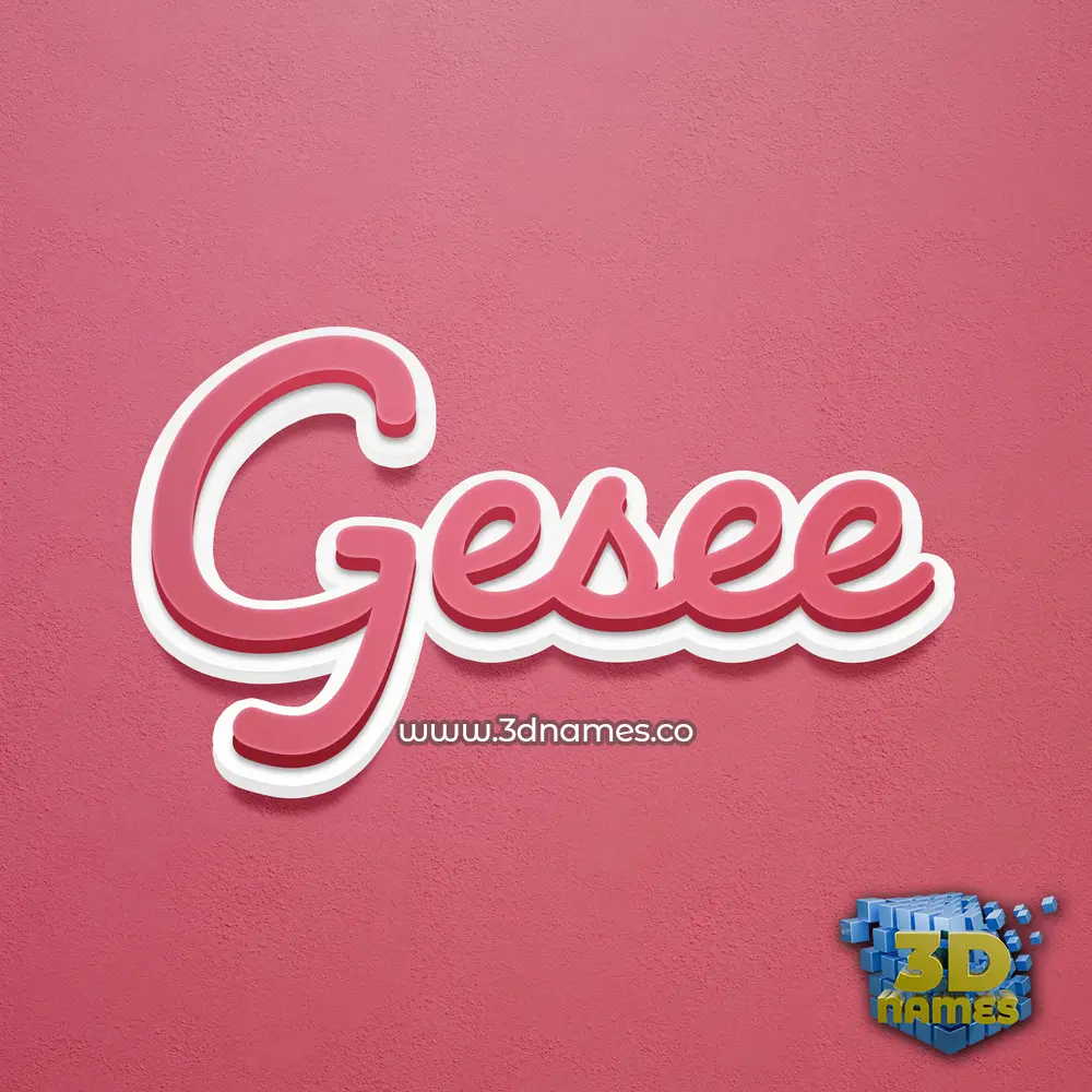 gesee in Red Scribble style - 3D name wallpaper