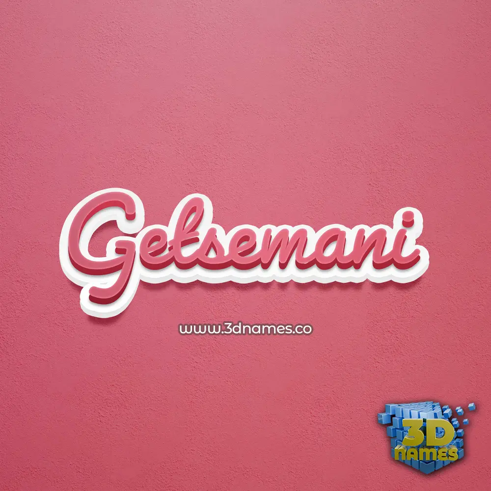 getsemani in Red Scribble style - 3D name wallpaper
