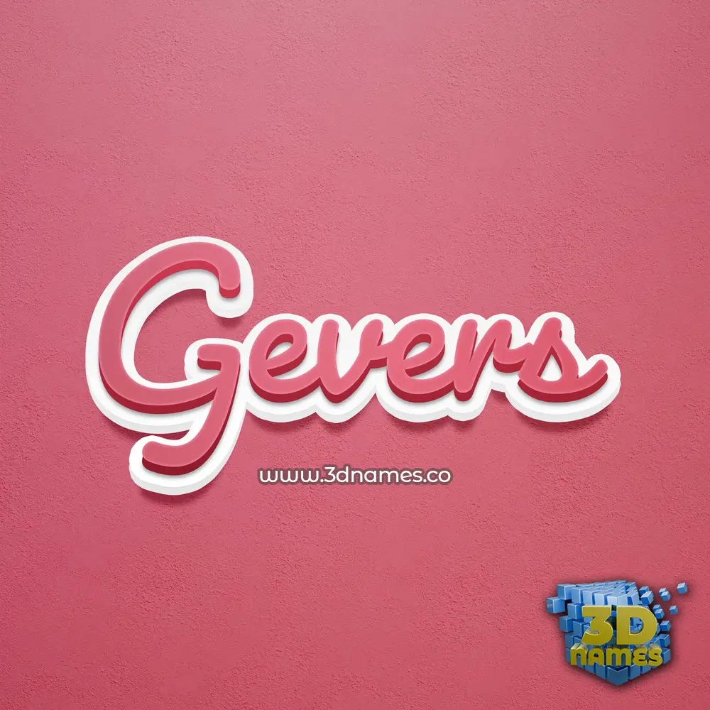 gevers in Red Scribble style - 3D name wallpaper