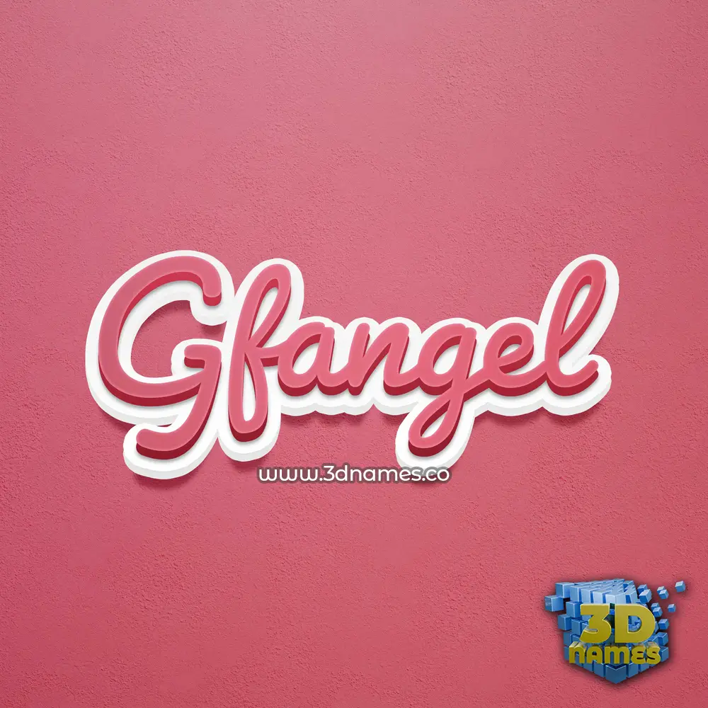 gfangel in Red Scribble style - 3D name wallpaper