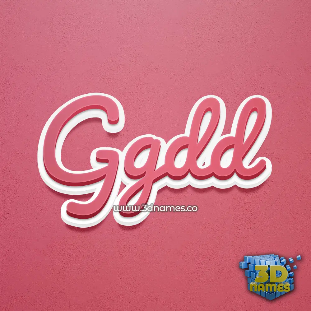 ggdd in Red Scribble style - 3D name wallpaper