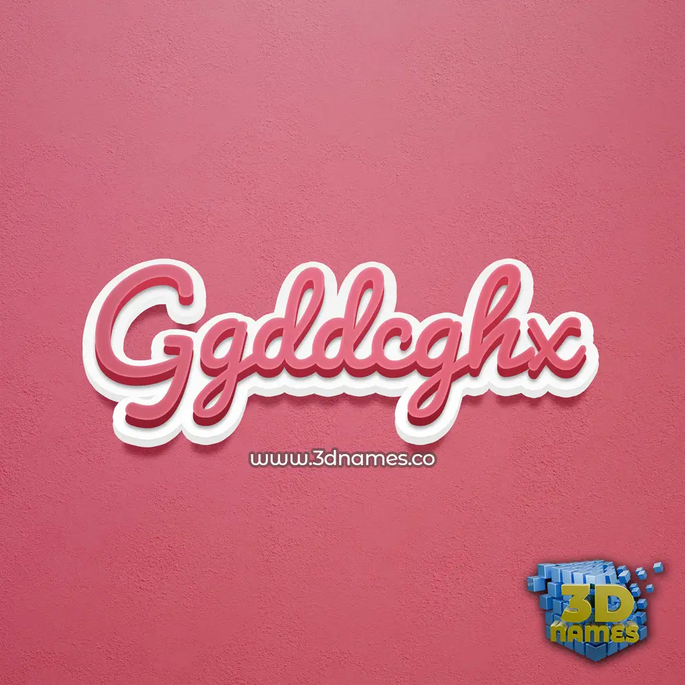 ggddcghx in Red Scribble style - 3D name wallpaper