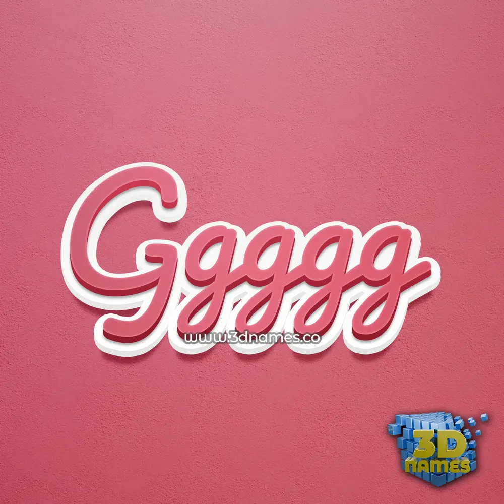 ggggg in Red Scribble style - 3D name wallpaper