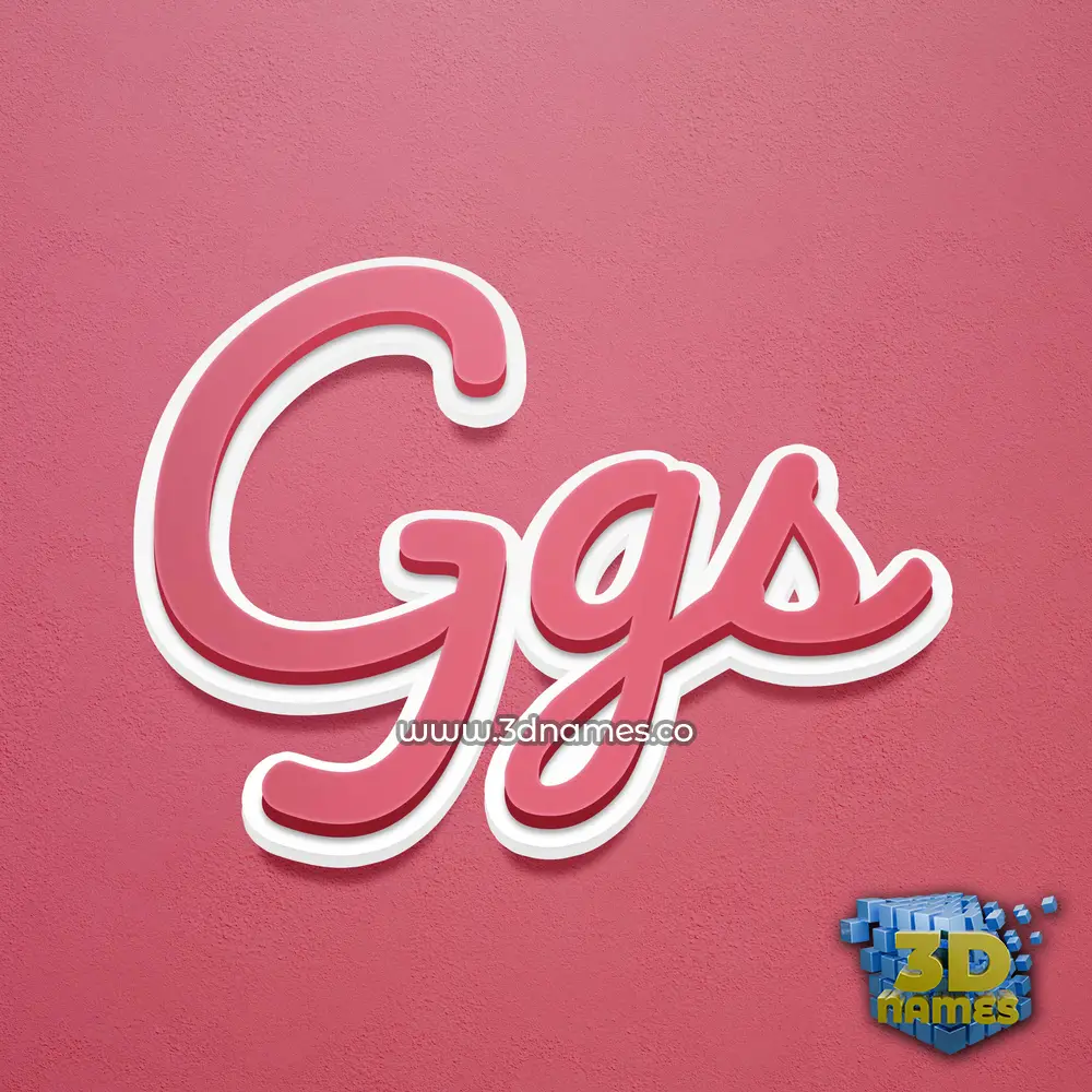 ggs in Red Scribble style - 3D name wallpaper