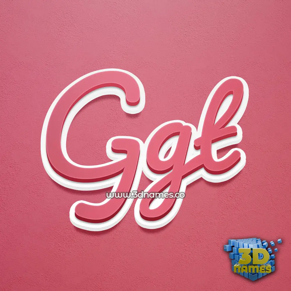 ggt in Red Scribble style - 3D name wallpaper