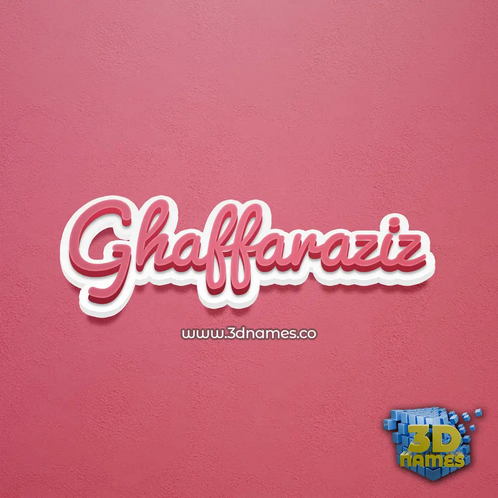 ghaffaraziz in Red Scribble style - 3D name wallpaper