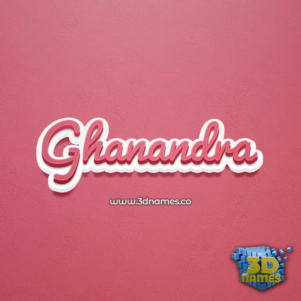 ghanandra in Red Scribble style - 3D name wallpaper