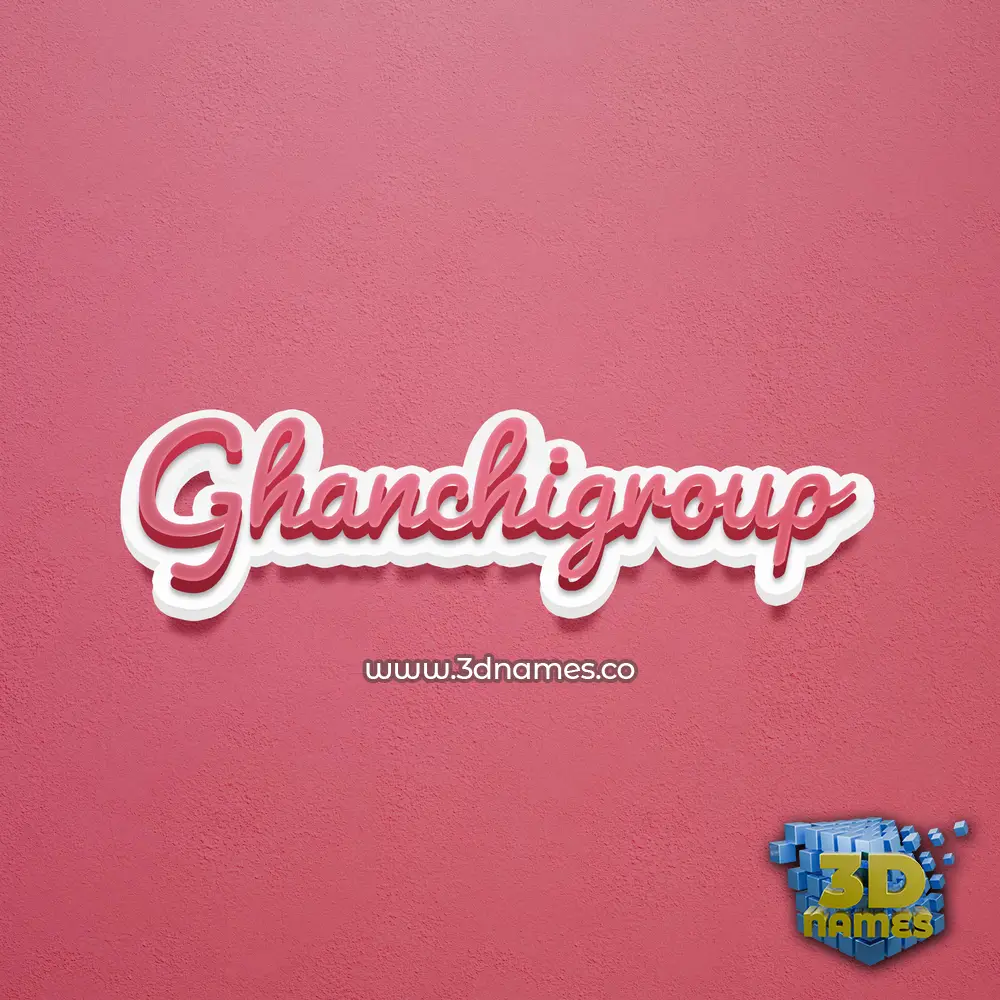 ghanchigroup in Red Scribble style - 3D name wallpaper