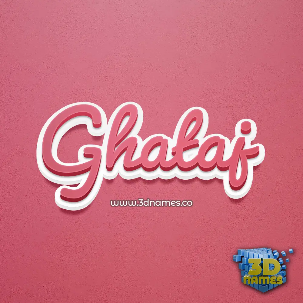 ghataj in Red Scribble style - 3D name wallpaper