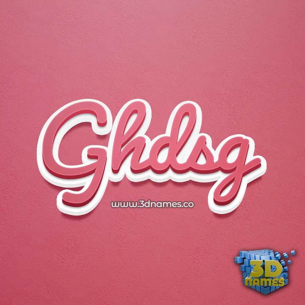 ghdsg in Red Scribble style - 3D name wallpaper