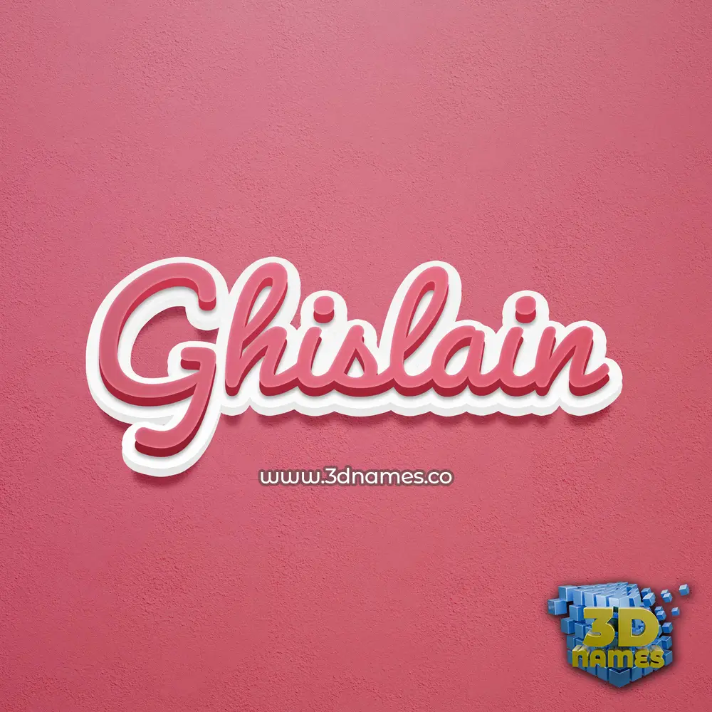 ghislain in Red Scribble style - 3D name wallpaper