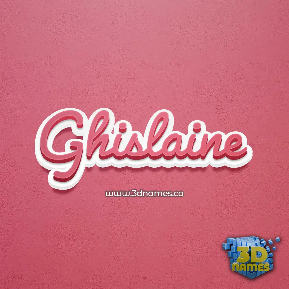 ghislaine in Red Scribble style - 3D name wallpaper