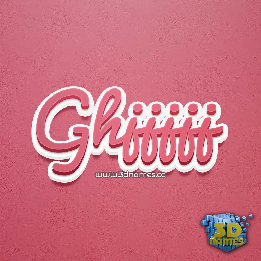 ghjjjjj in Red Scribble style - 3D name wallpaper