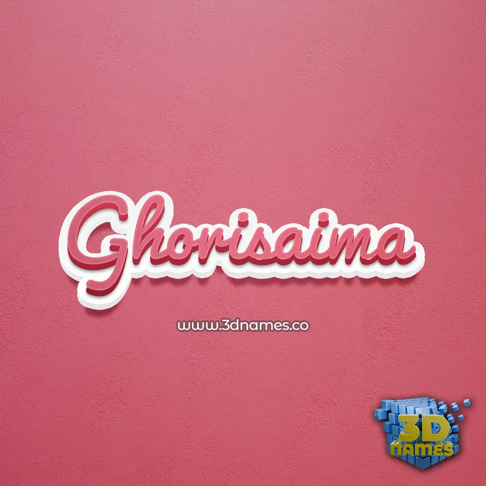 ghorisaima in Red Scribble style - 3D name wallpaper