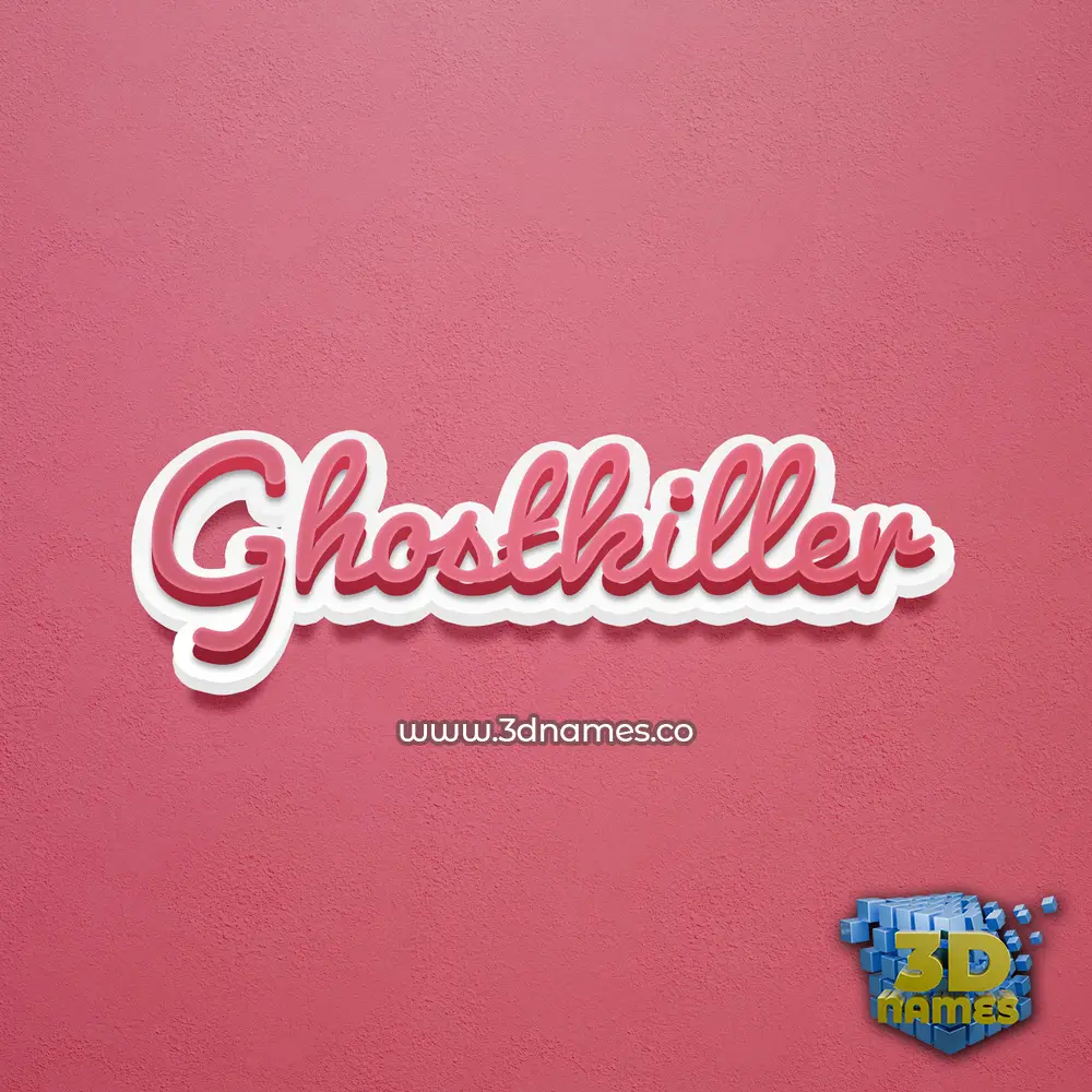 ghostkiller in Red Scribble style - 3D name wallpaper