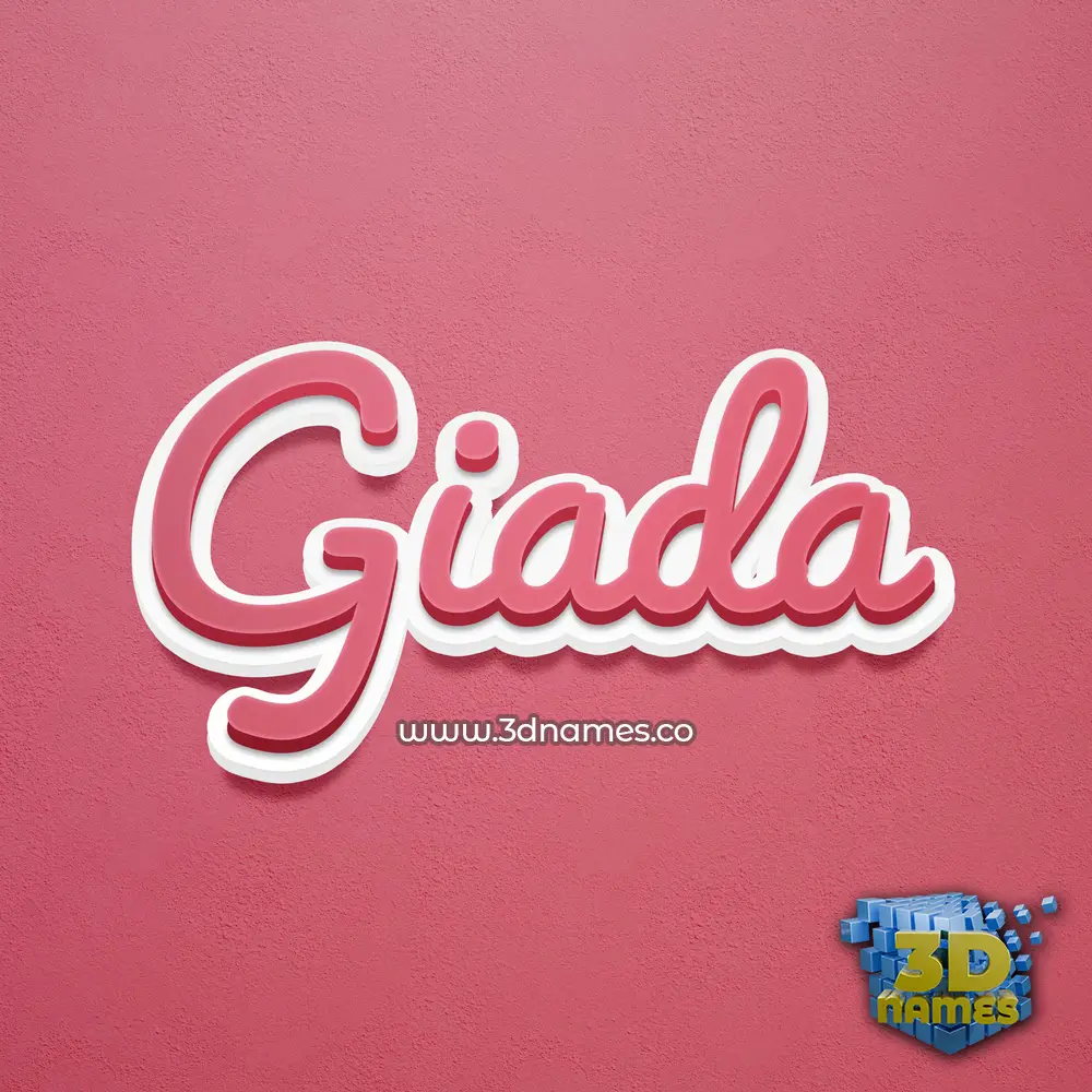 giada in Red Scribble style - 3D name wallpaper
