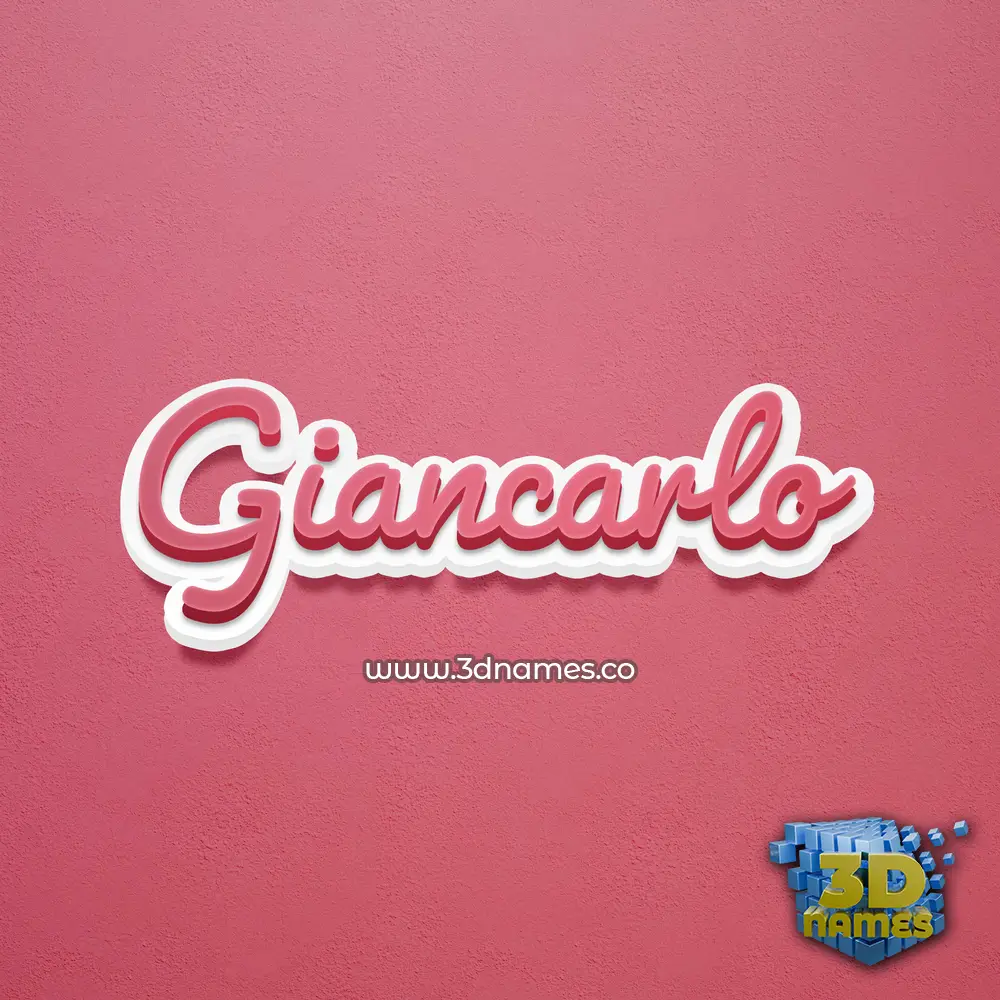 giancarlo in Red Scribble style - 3D name wallpaper