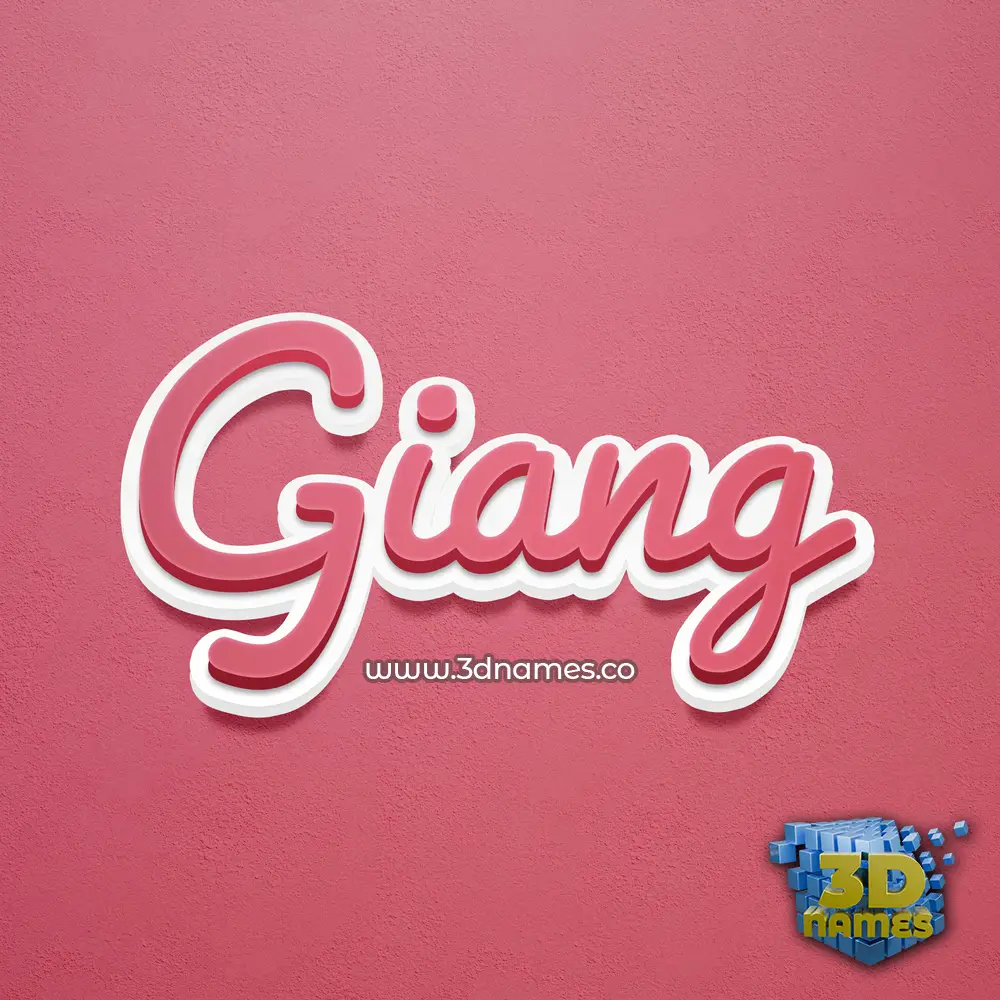 giang in Red Scribble style - 3D name wallpaper
