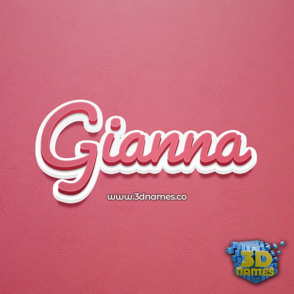 gianna in Red Scribble style - 3D name wallpaper