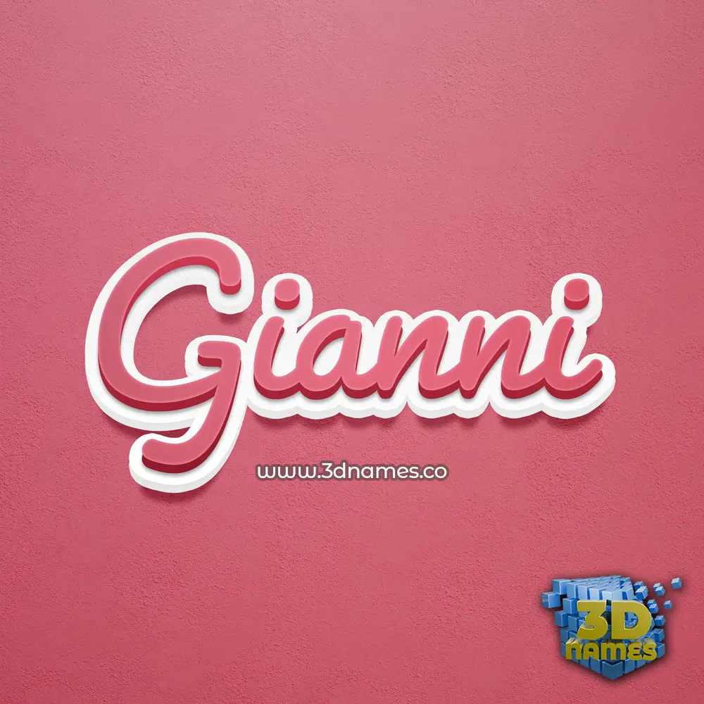 gianni in Red Scribble style - 3D name wallpaper