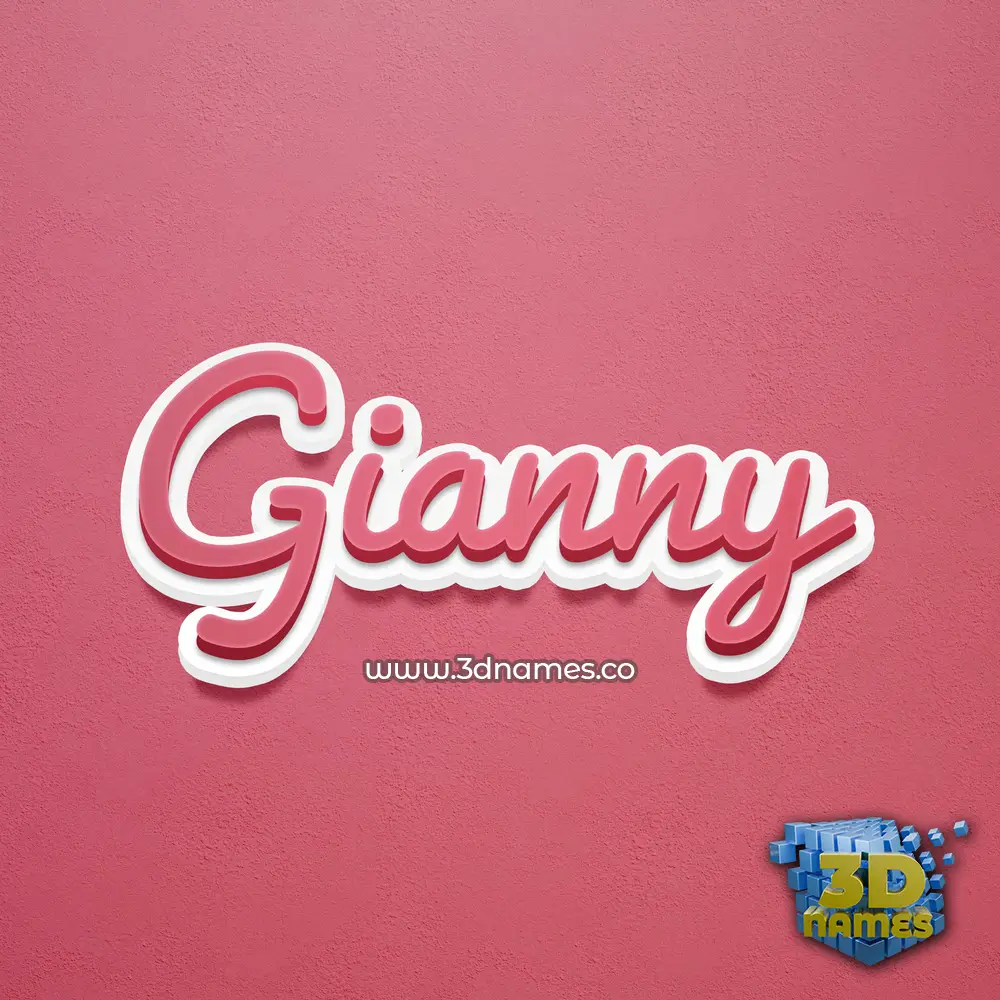 gianny in Red Scribble style - 3D name wallpaper