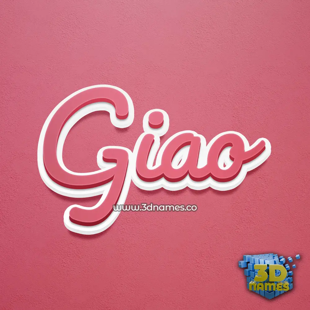 giao in Red Scribble style - 3D name wallpaper