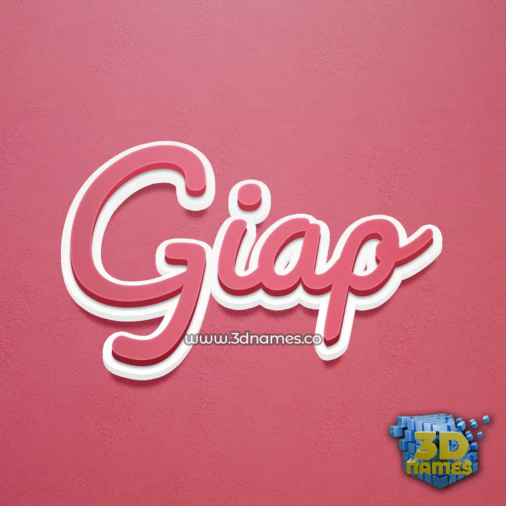 giap in Red Scribble style - 3D name wallpaper