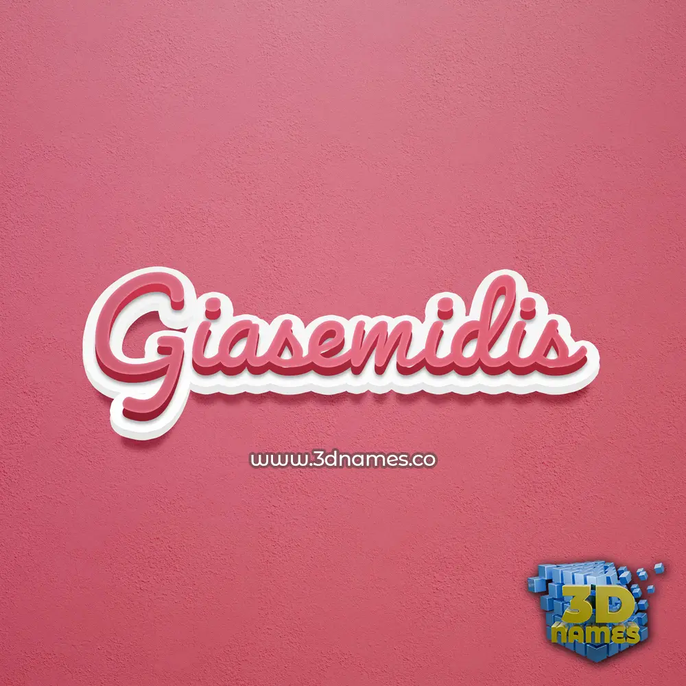 giasemidis in Red Scribble style - 3D name wallpaper