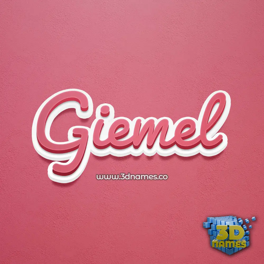 giemel in Red Scribble style - 3D name wallpaper