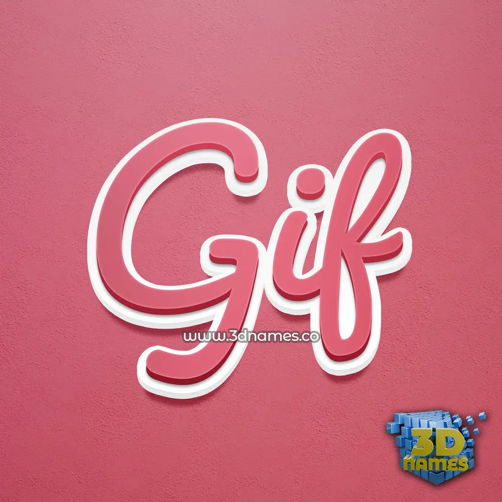 gif in Red Scribble style - 3D name wallpaper