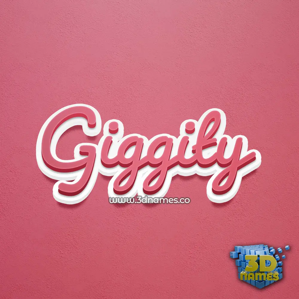 giggity in Red Scribble style - 3D name wallpaper