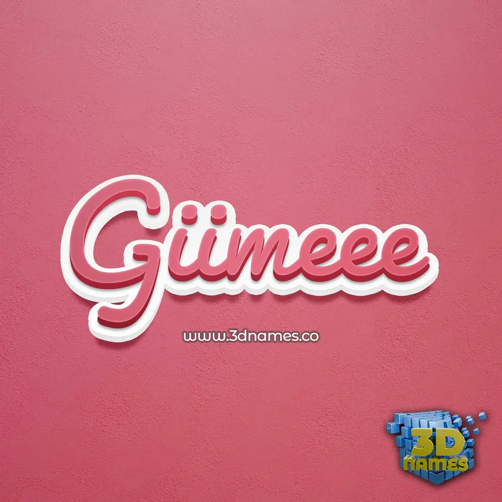 giimeee in Red Scribble style - 3D name wallpaper