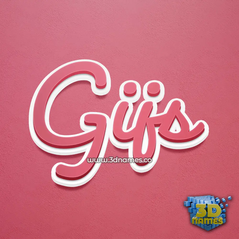 gijs in Red Scribble style - 3D name wallpaper