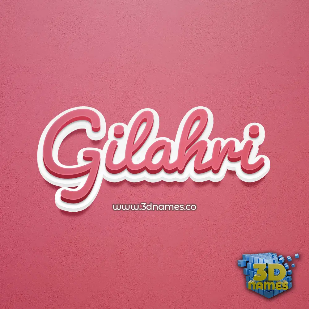 gilahri in Red Scribble style - 3D name wallpaper