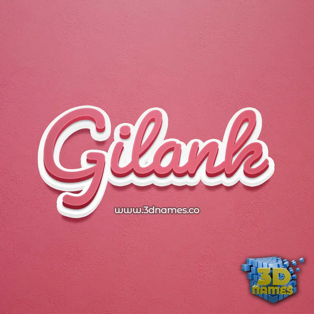 gilank in Red Scribble style - 3D name wallpaper
