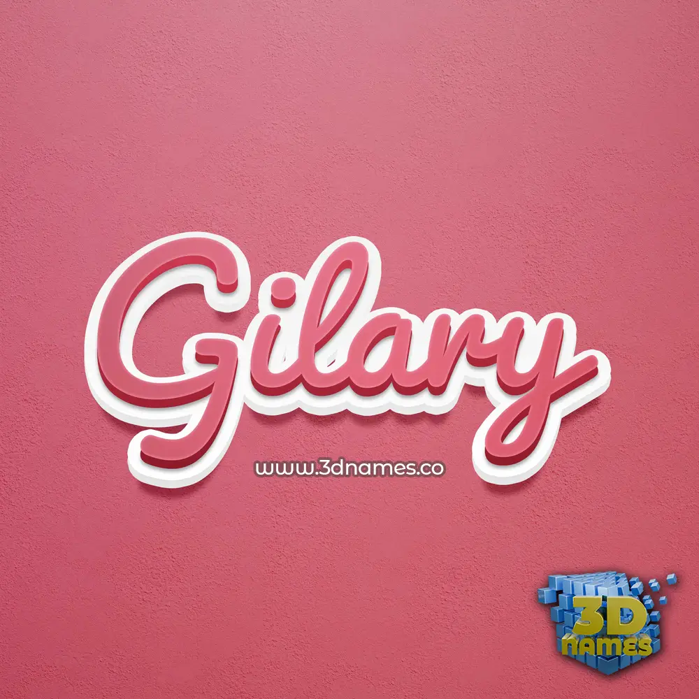 gilary in Red Scribble style - 3D name wallpaper