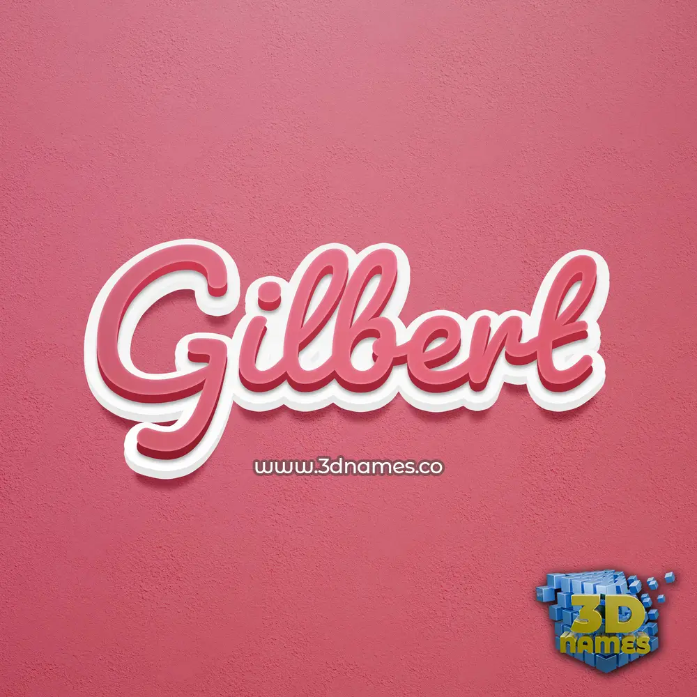 gilbert in Red Scribble style - 3D name wallpaper