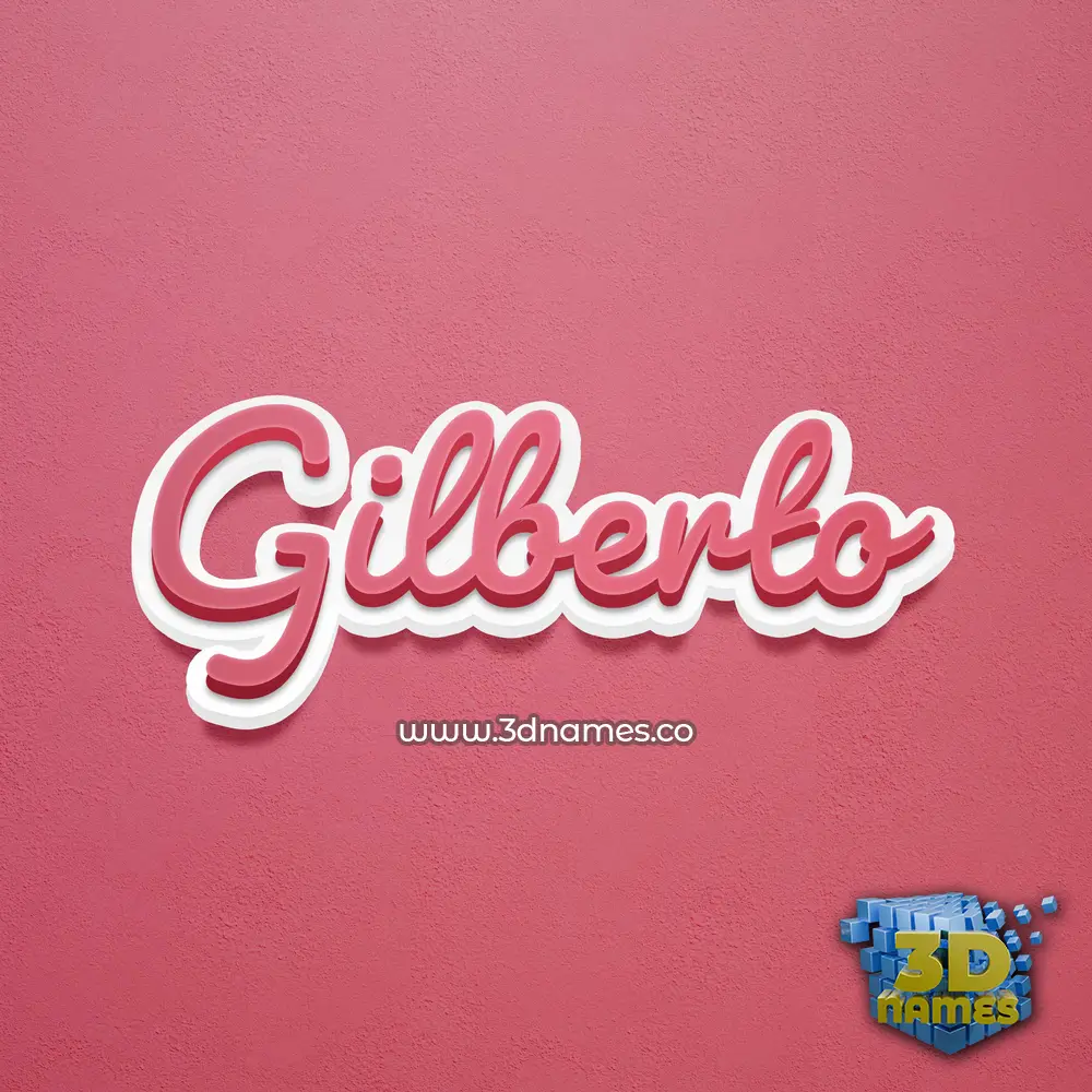 gilberto in Red Scribble style - 3D name wallpaper