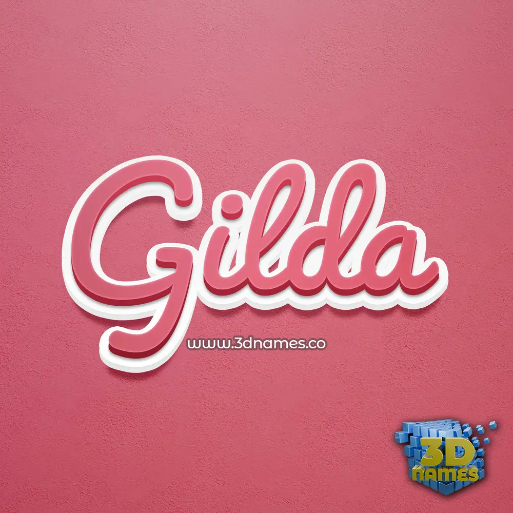 gilda in Red Scribble style - 3D name wallpaper